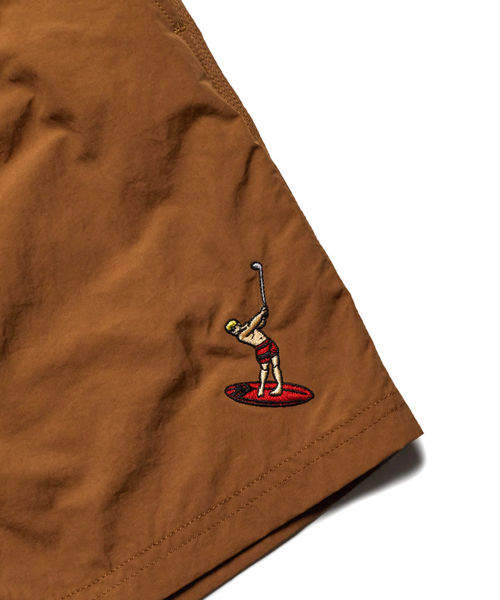 LAND AND WATER LINING SHORT PANTS BROWN