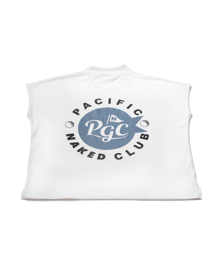 NAKED GOLF×PGC レディースノースリーブモックネック WHITE