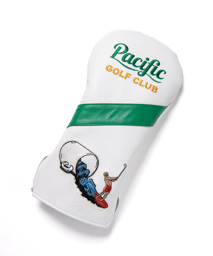EMBROIDERY LEATHER CLUB COVER2 WHITE × GREEN