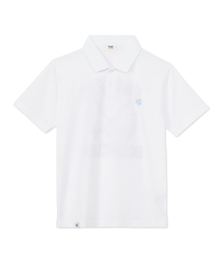 HALF SLEEVE POLO LAUREL PRINT WHITE