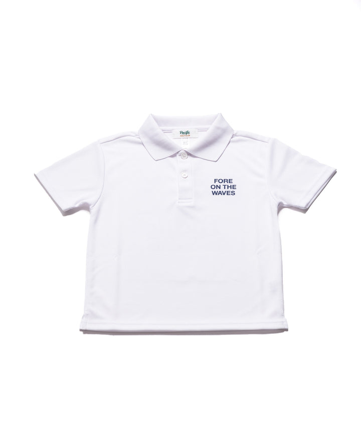 FORE ON THE WAVES POLO FOR KIDS WHITE