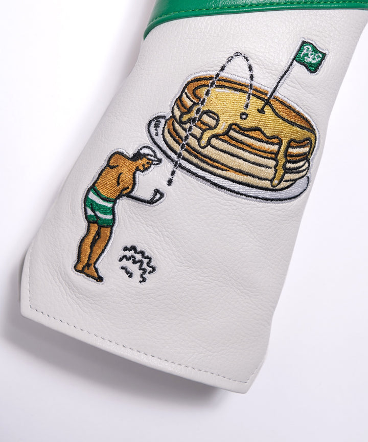 EMBROIDERY LEATHER FAIRWAY WOOD HEAD COVER No.3~X WHITE × GREEN