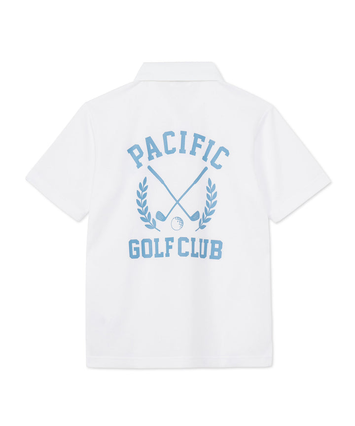 HALF SLEEVE POLO LAUREL PRINT WHITE