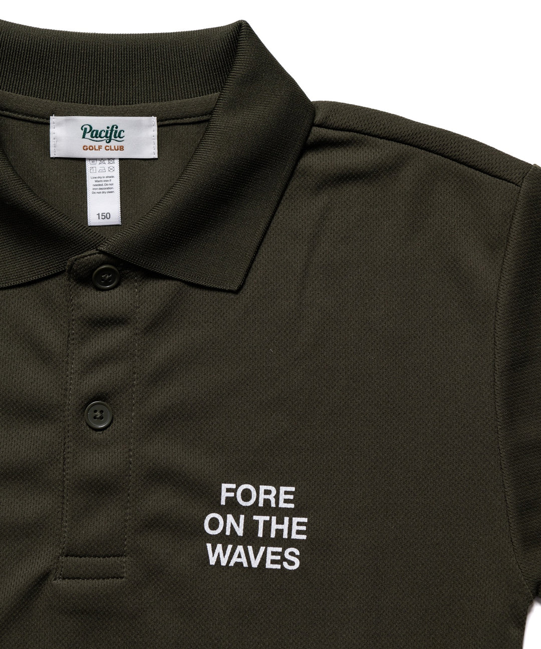 FORE ON THE WAVES POLO FOR KIDS OLIVE