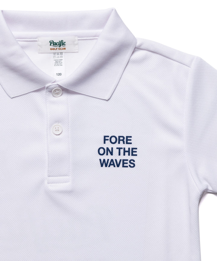 FORE ON THE WAVES POLO FOR KIDS WHITE