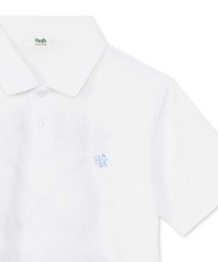 HALF SLEEVE POLO LAUREL PRINT WHITE
