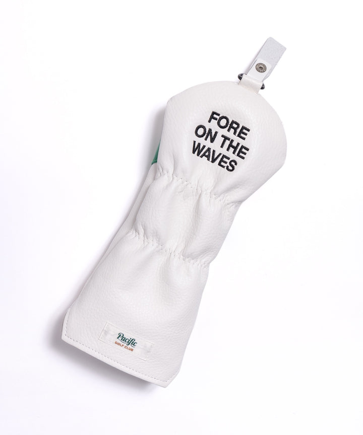 EMBROIDERY LEATHER FAIRWAY WOOD HEAD COVER No.3~X WHITE × GREEN