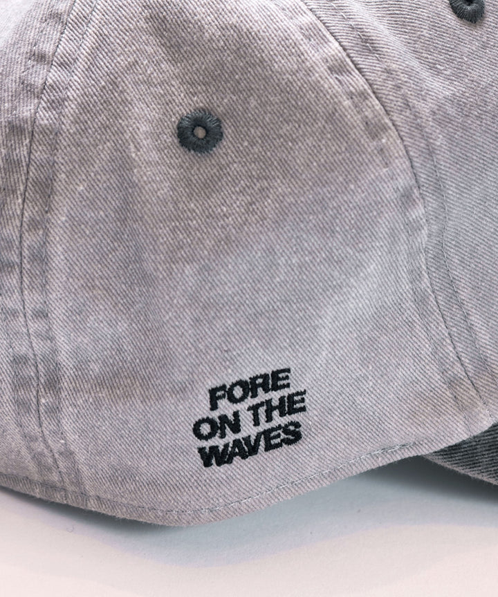 SURFER 6 PANEL PIGMENT DYED TWO TONE CAP GREY & BLACK