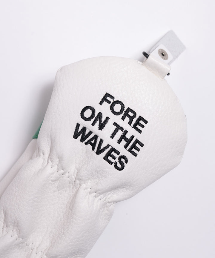 EMBROIDERY LEATHER FAIRWAY WOOD HEAD COVER No.3~X WHITE × GREEN