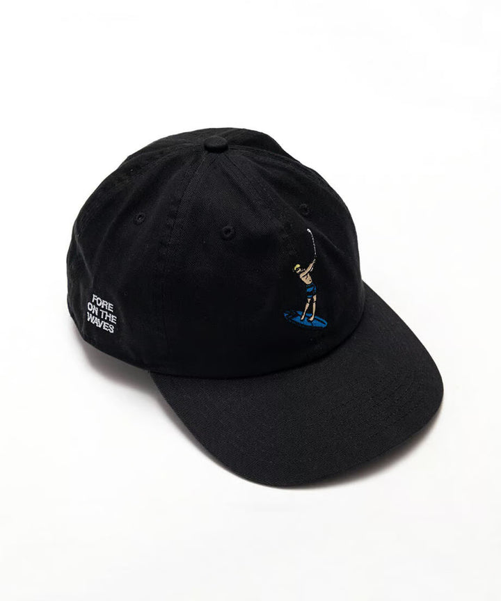 SURFER 6 PANEL CAP BLACK