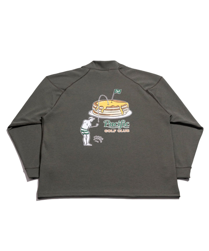 MOCK-NECK BIG TEE LONG SLEEVE GOLF & PANCAKE OLIVE