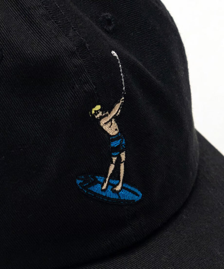SURFER 6 PANEL CAP BLACK