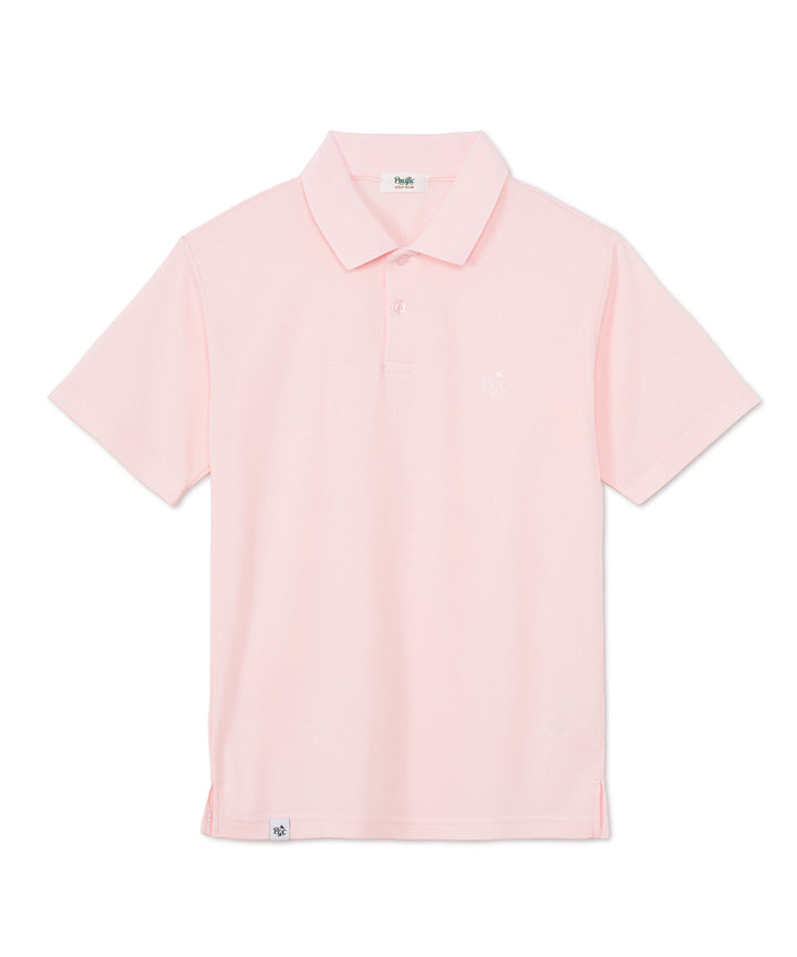 HALF SLEEVE POLO LAUREL PRINT PINK