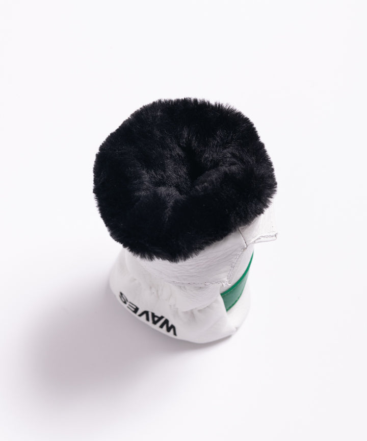 EMBROIDERY LEATHER FAIRWAY WOOD HEAD COVER No.3~X WHITE × GREEN