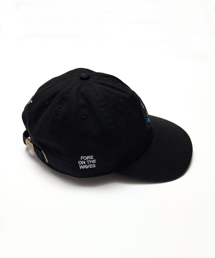 SURFER 6 PANEL CAP BLACK