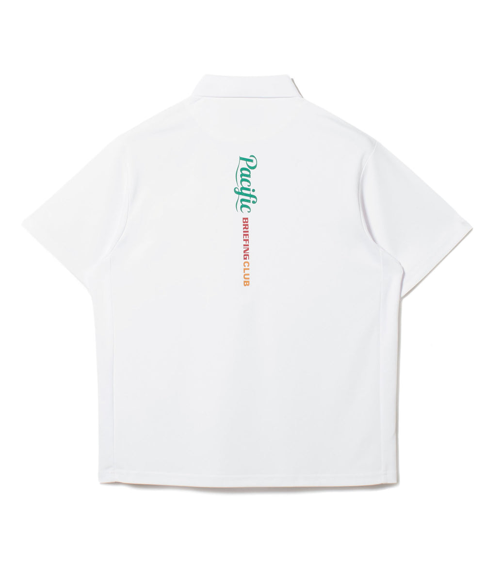 BRIEFING × PGC MS TOUR POLO RELAXED FIT WHITE