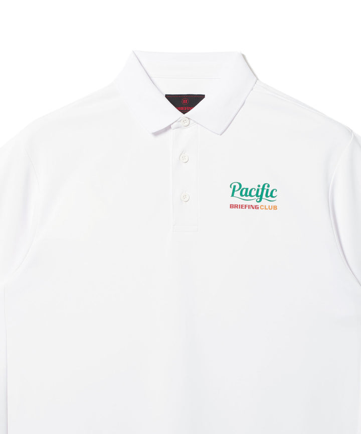 BRIEFING × PGC MS TOUR POLO RELAXED FIT WHITE