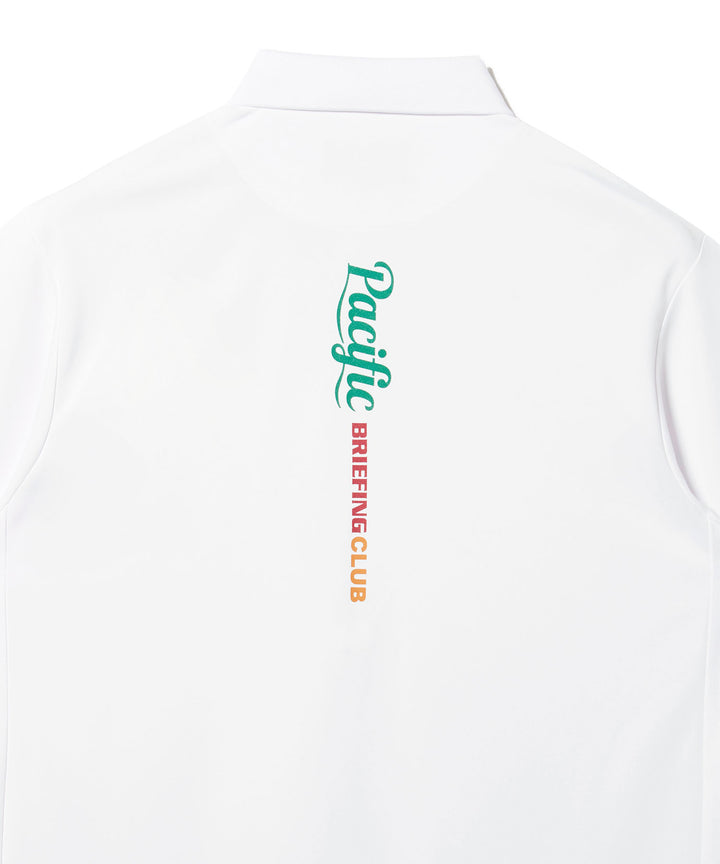 BRIEFING × PGC MS TOUR POLO RELAXED FIT WHITE