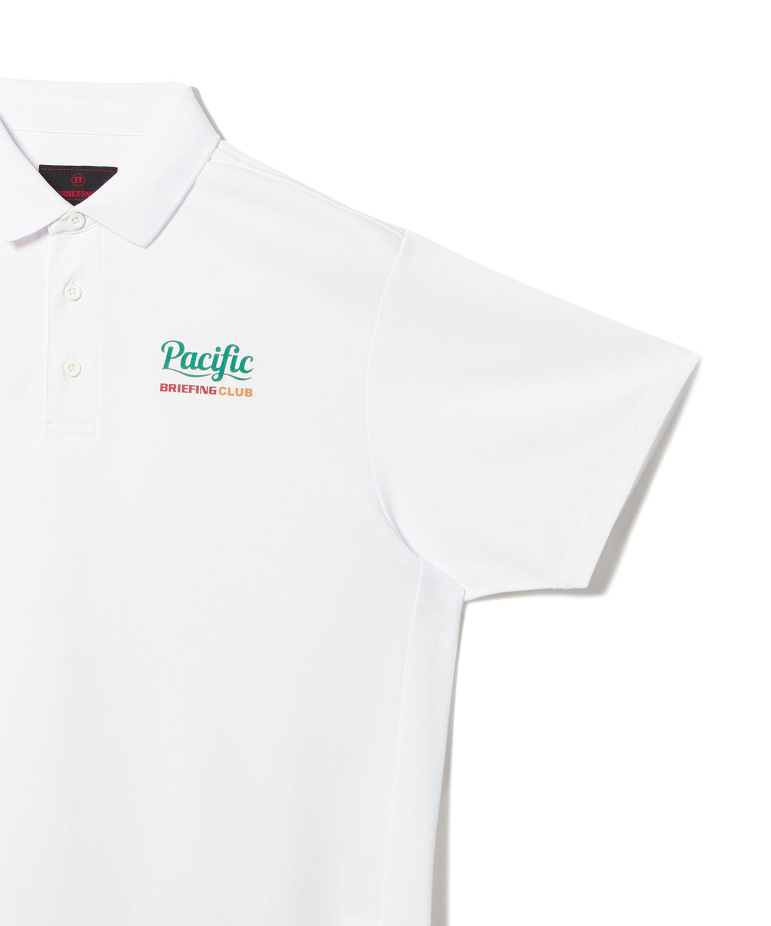 BRIEFING × PGC MS TOUR POLO RELAXED FIT WHITE