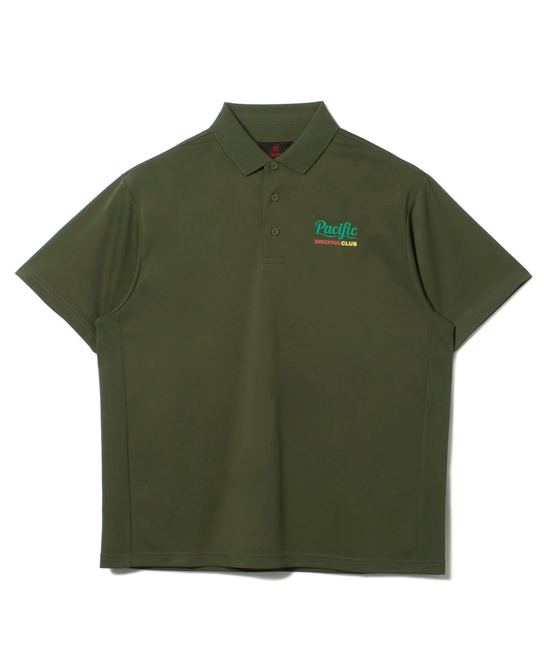 BRIEFING × PGC MS TOUR POLO RELAXED FIT OLIVE