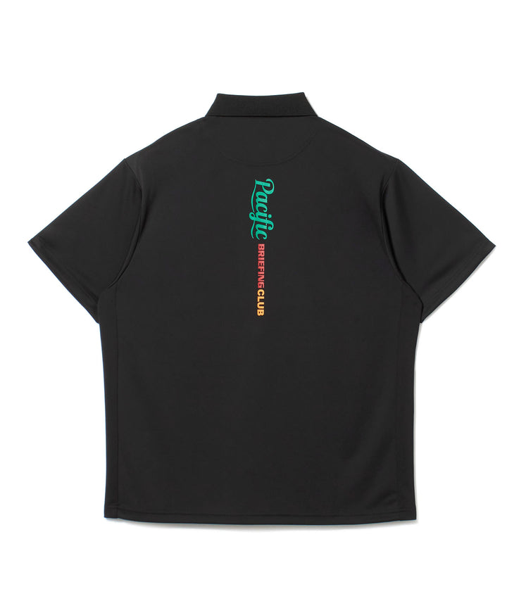 BRIEFING × PGC MS TOUR POLO RELAXED FIT BLACK