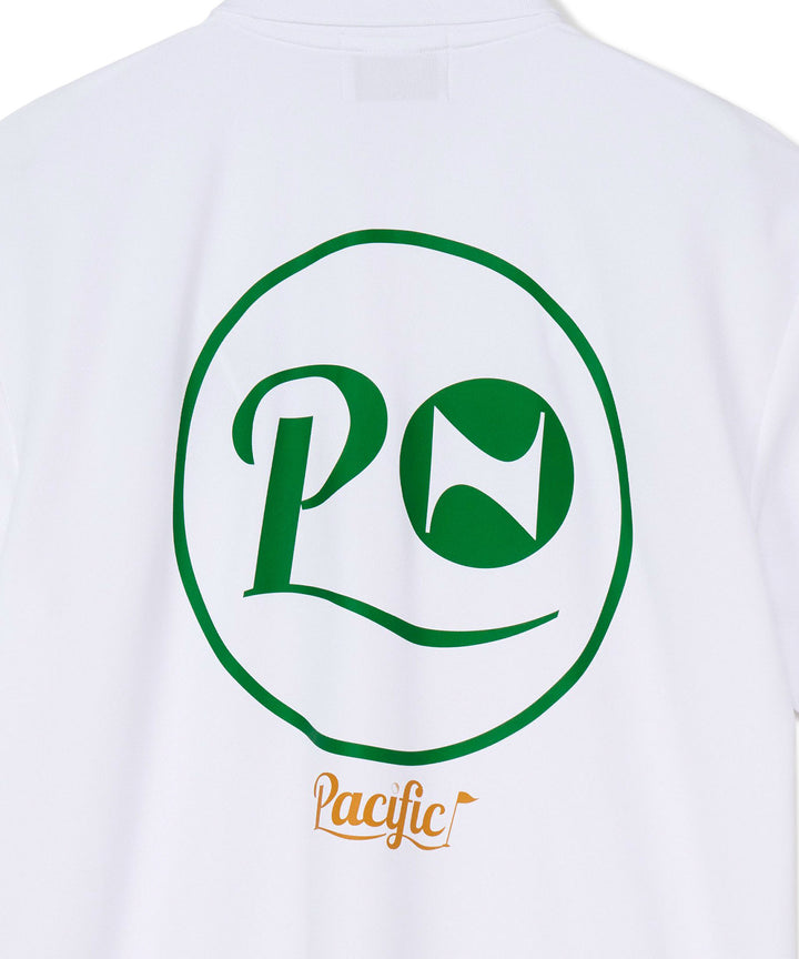 NAKED GOLF×PGC BACK PRINT POLO SHIRTS WHITE