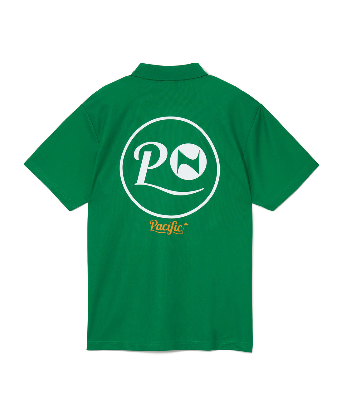 NAKED GOLF×PGC BACK PRINT POLO SHIRTS GREEN