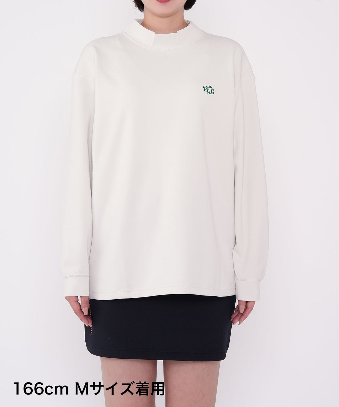 MOCK-NECK BIG TEE LONG SLEEVE GOLF & PANCAKE OFF WHITE