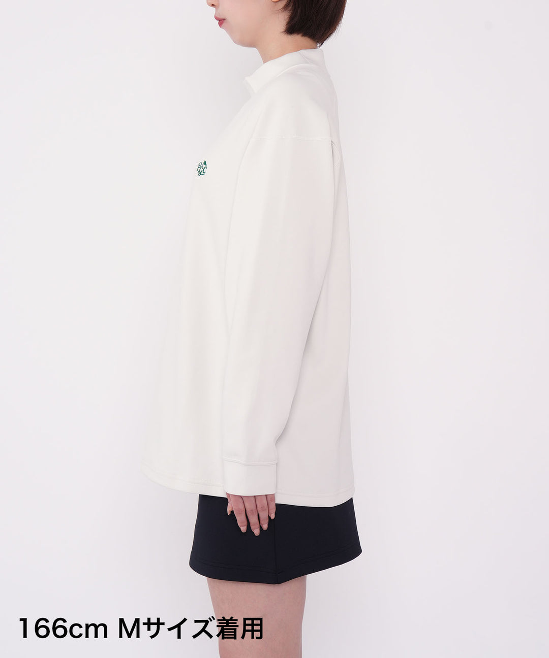 MOCK-NECK BIG TEE LONG SLEEVE GOLF & PANCAKE OFF WHITE