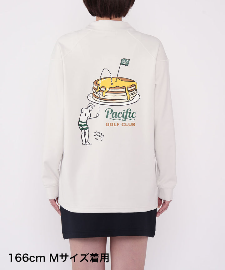 MOCK-NECK BIG TEE LONG SLEEVE GOLF & PANCAKE OFF WHITE