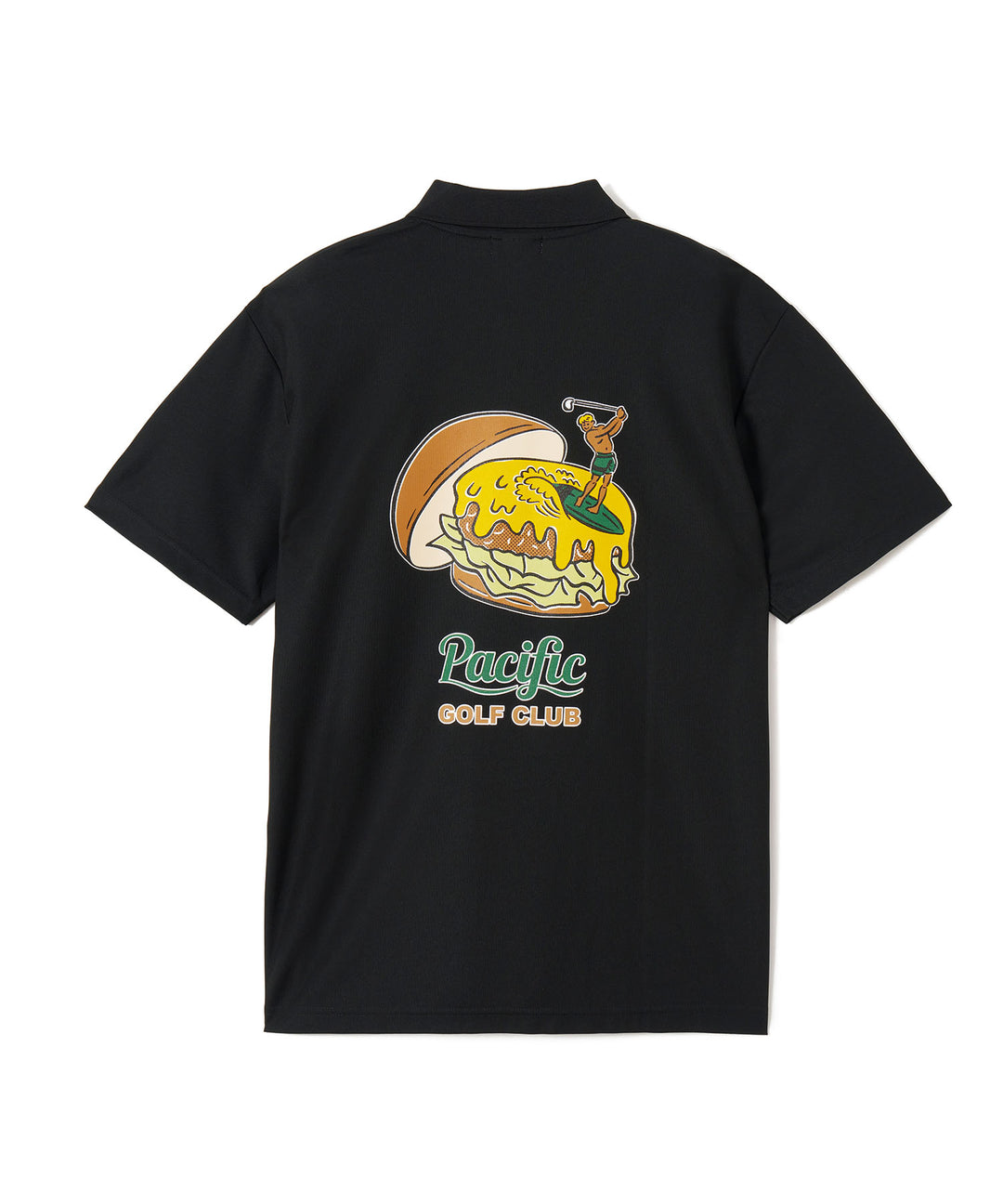 GOLF & HAMBURGER POLO BLACK