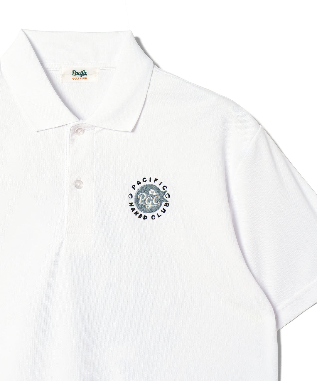 NAKED GOLF×PGC POLO WHITE