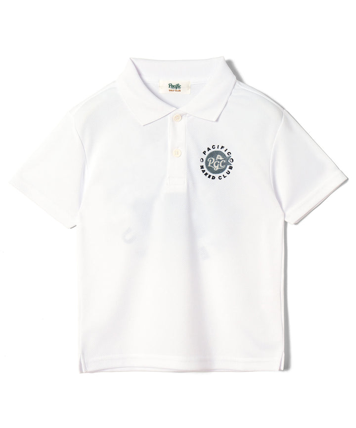 NAKED GOLF×PGC KIDS POLO WHITE