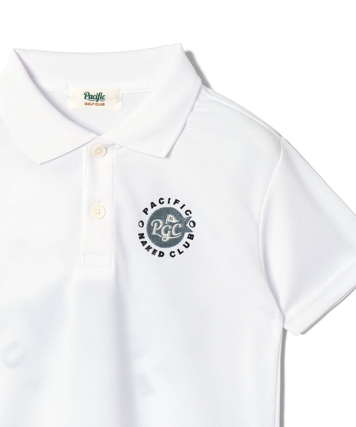 NAKED GOLF×PGC KIDS POLO WHITE