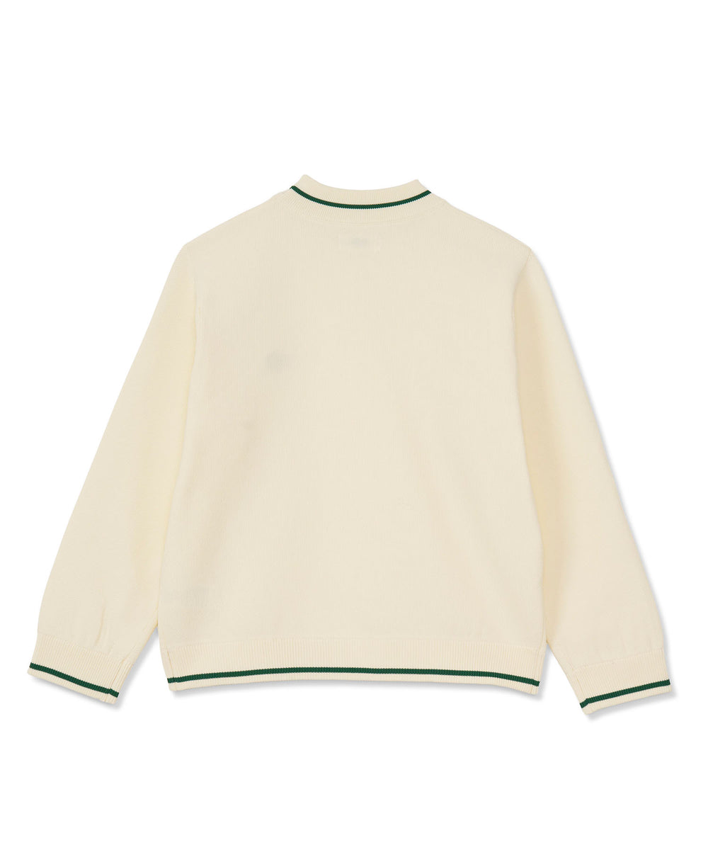 MOCK NECK LONG SLEEVE KNIT IVORY