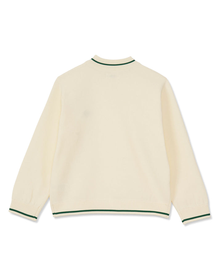 MOCK NECK LONG SLEEVE KNIT IVORY