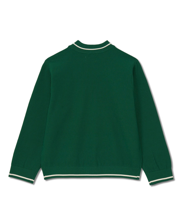 MOCK NECK LONG SLEEVE KNIT GREEN