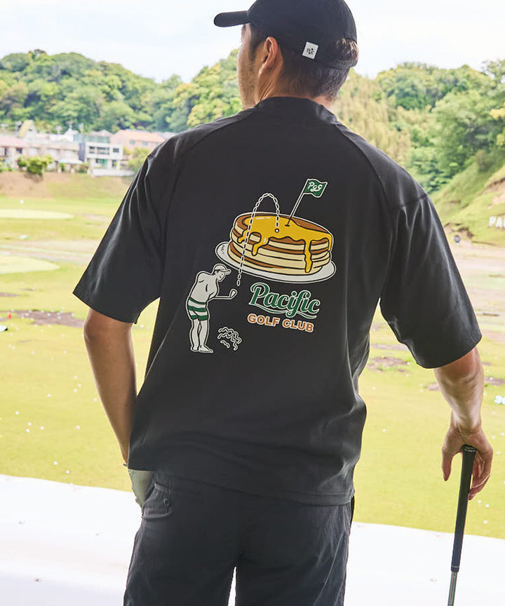 MOCK-NECK BIG TEE HALF SLEEVE GOLF & PANCAKE