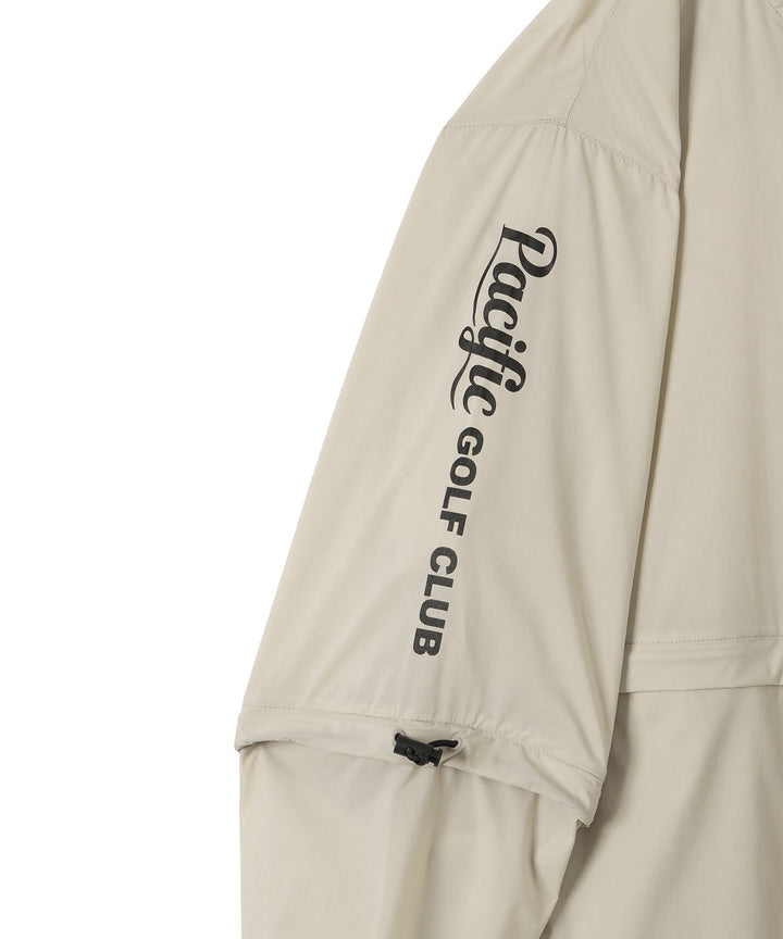 TAION × PGC BASIC SPORTS HI-NECK W-ZIP DETACHABLE LIGHT JACKET GRAY