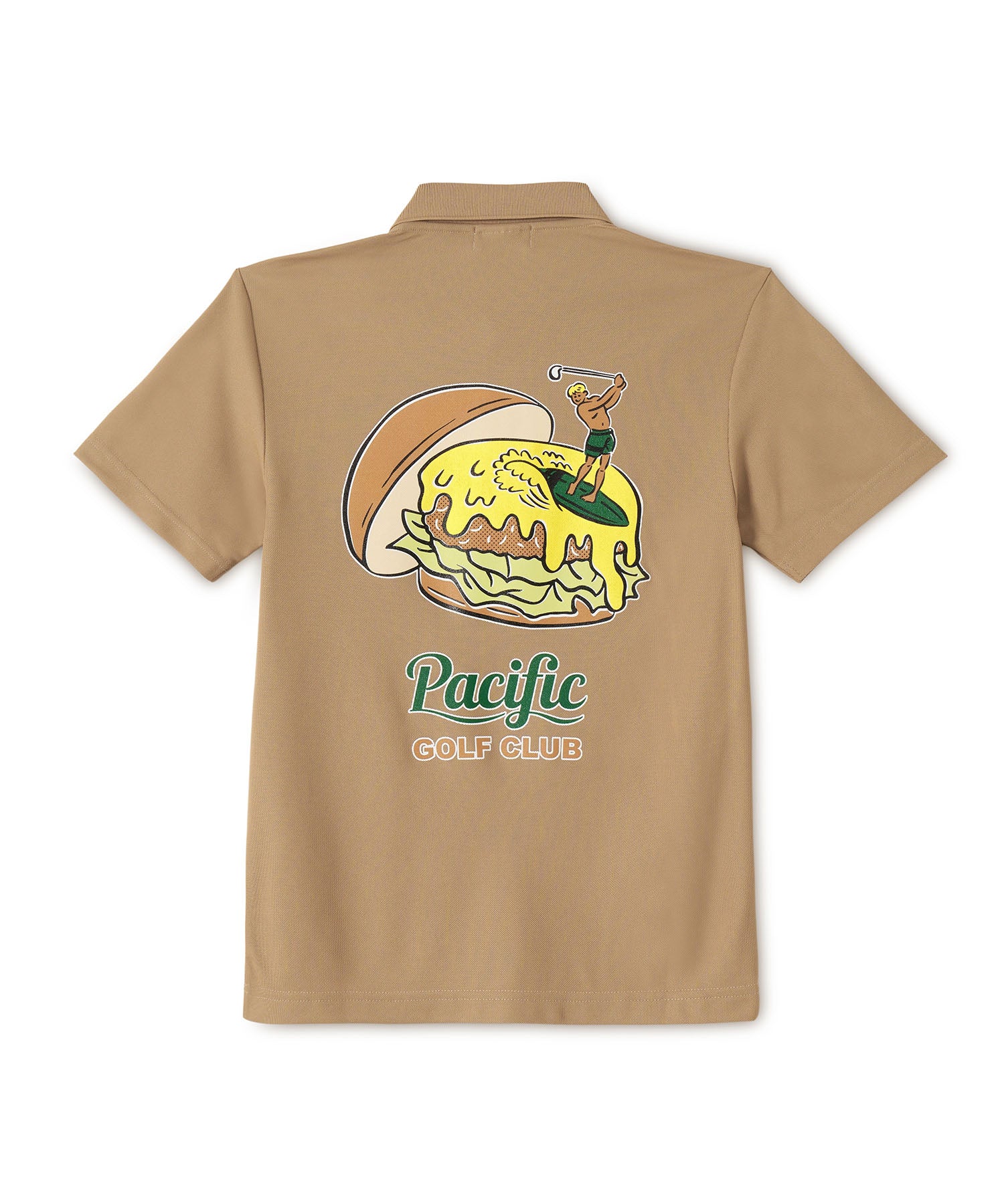 GOLF & HAMBURGER POLO SHIRT SAND KHAKI