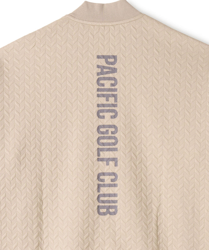 【WOMEN】EMBOSS JQ ZIP BLOUSON BEIGE