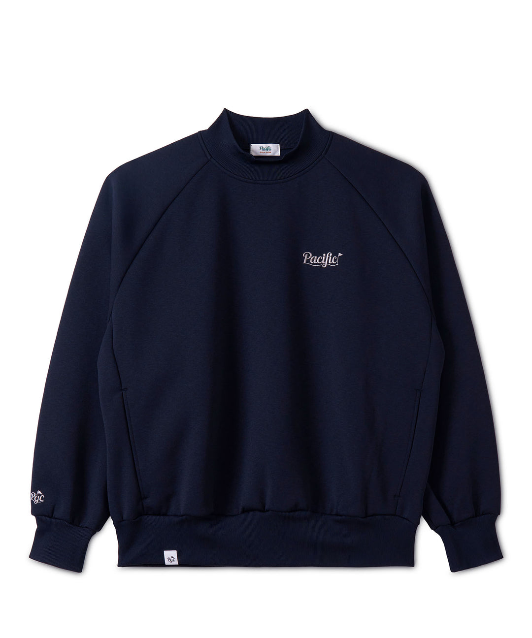 DOUBLE KNIT MOCK-NECK L/S NAVY