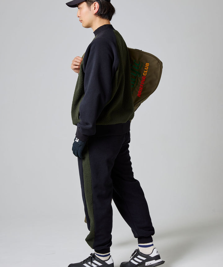 COMBINATION FLEECE SIDE STRIPE RIBBED PANTS