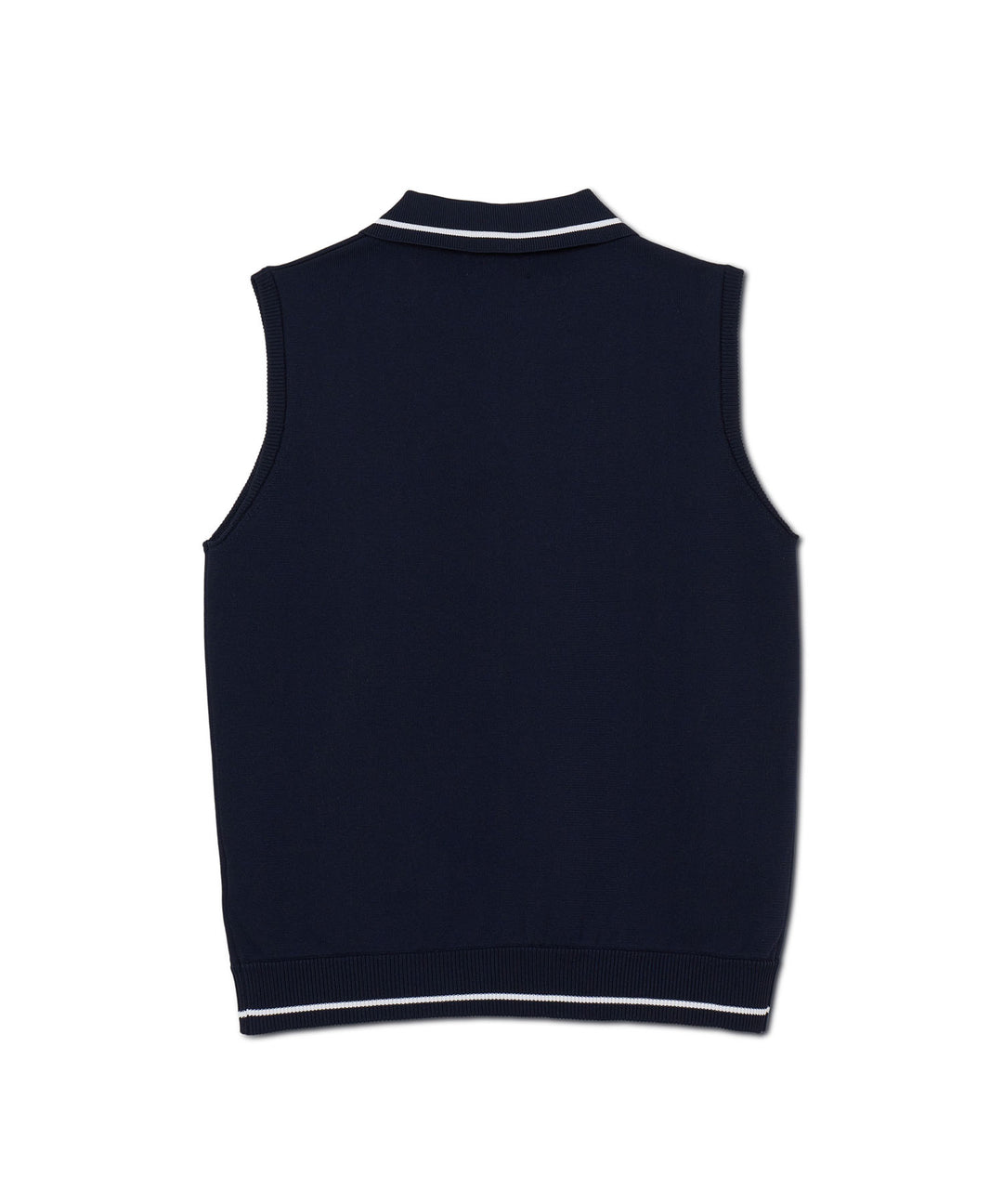 NO-SLEEVE KNIT POLO NAVY
