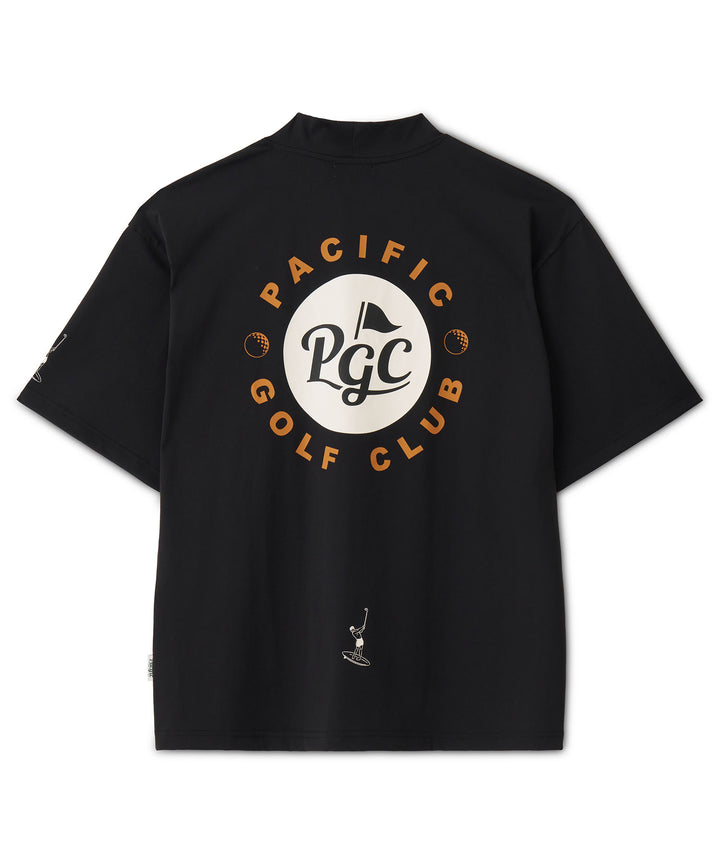 CENTER CHEST LOGO MOCK NECK CIRCLE LOGO