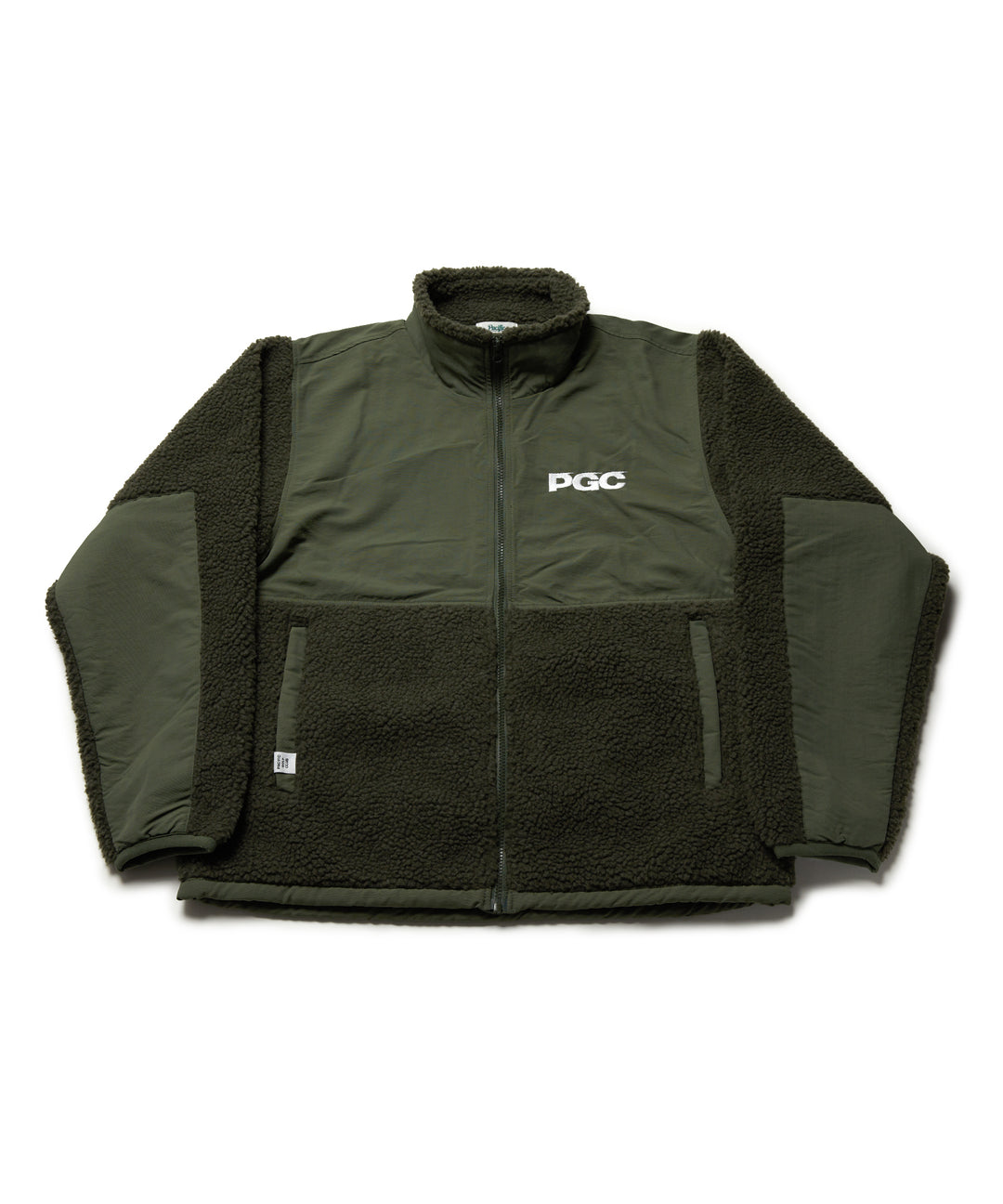 NYLON COMBINATION SHEEP BOA FLEECE BLOUSON OLIVE