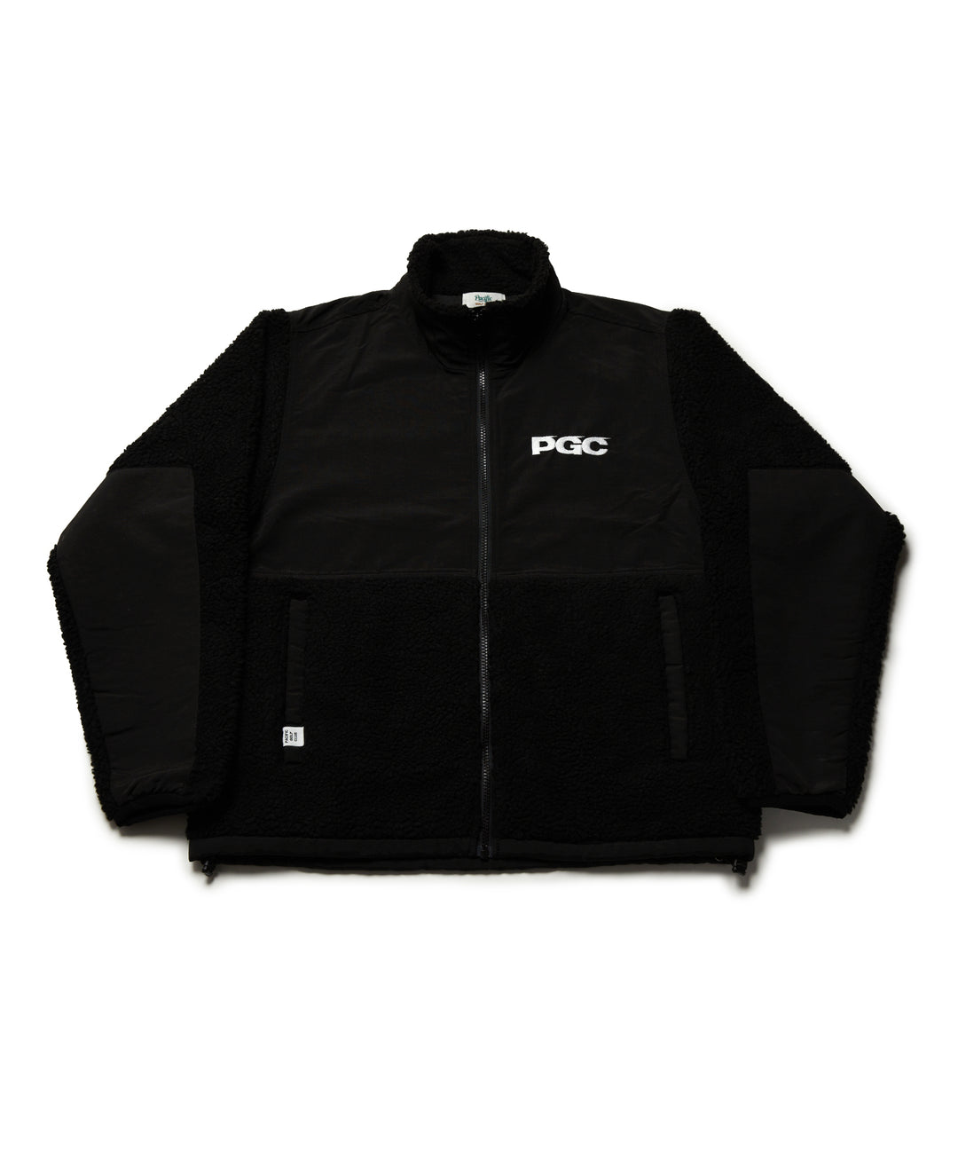 NYLON COMBINATION SHEEP BOA FLEECE BLOUSON BLACK