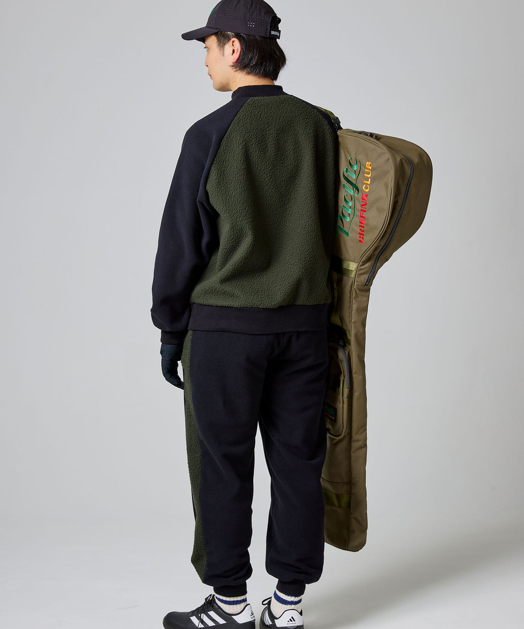 COMBINATION FLEECE SIDE STRIPE RIBBED PANTS