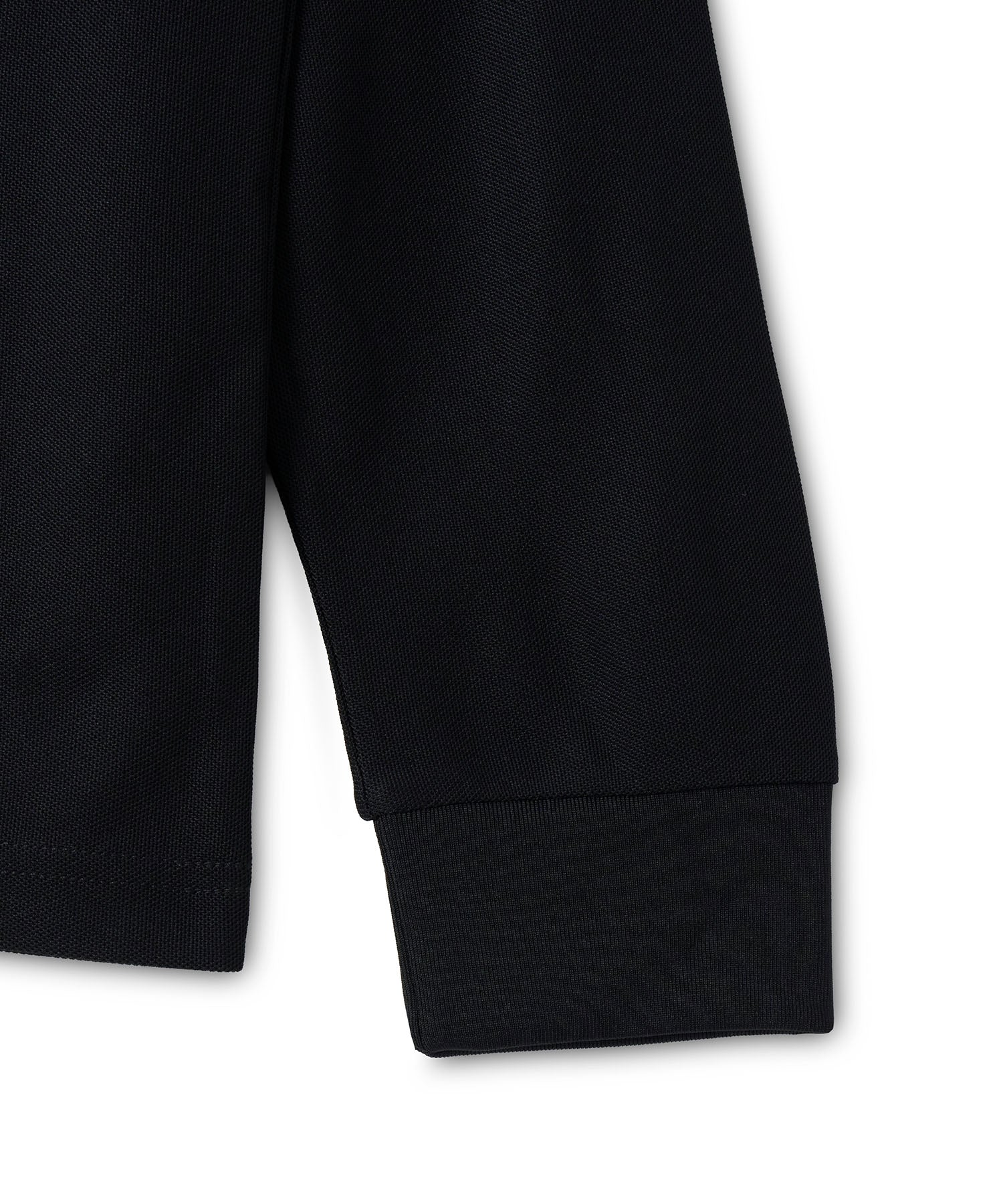 CUP & SURFER LONG SLEEVE POLO BLACK