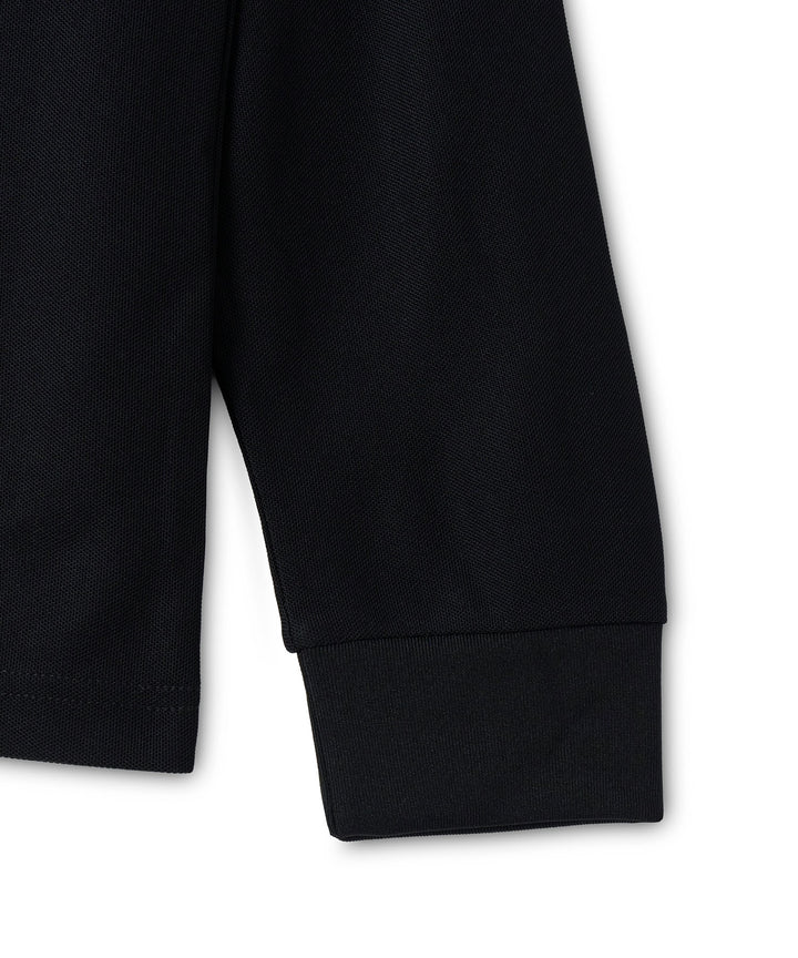 CUP & SURFER LONG SLEEVE POLO BLACK